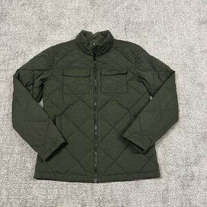 Marmot Coat Mens Medium Army Green Quilted Burdell 600 Down Jacket Puffer